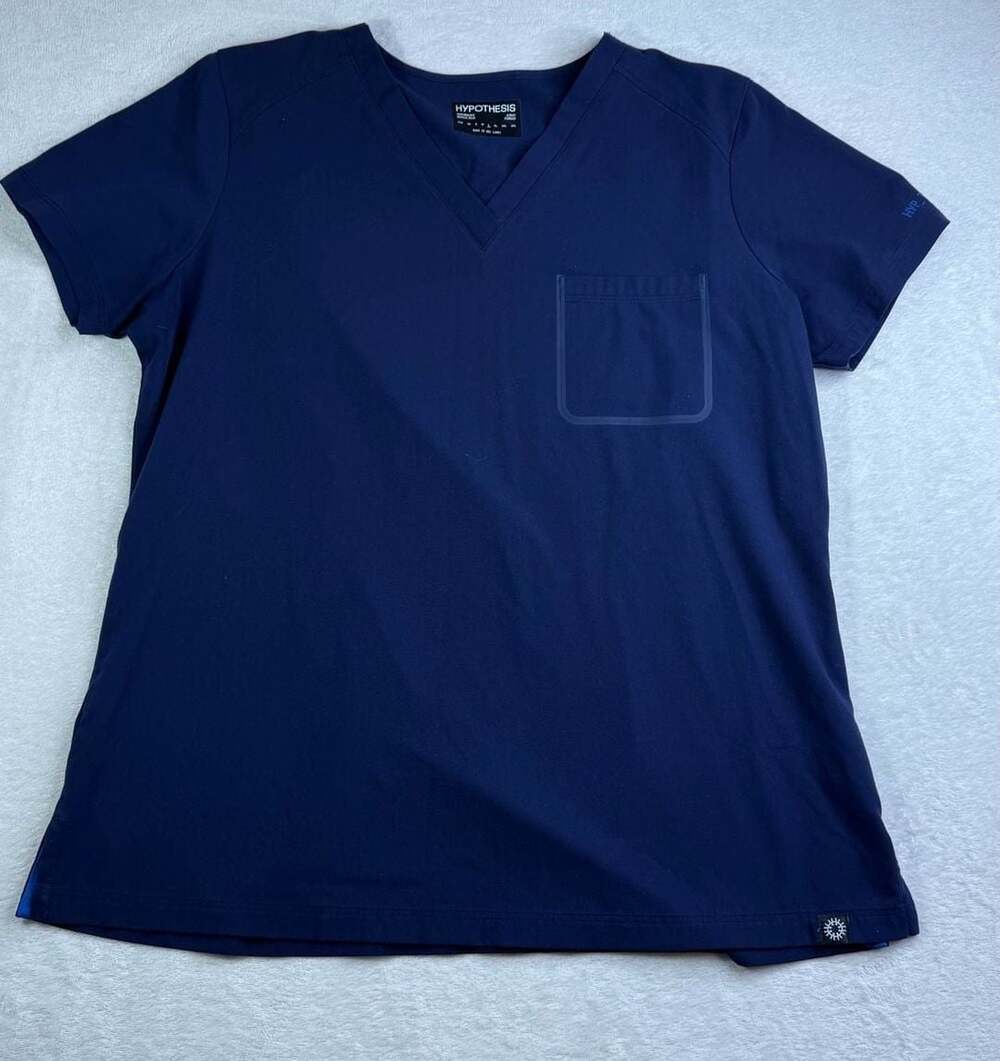 Hypothesis scrub top in navy blue